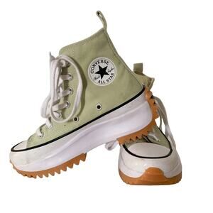 Converse-Run Star Hike-Canvas Platform-Green-Women-Size 4.5